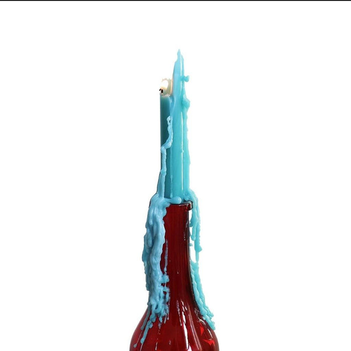 True Red Hand Dipped Drip Candle