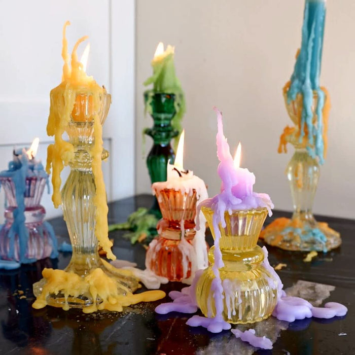 drip candle sculptures