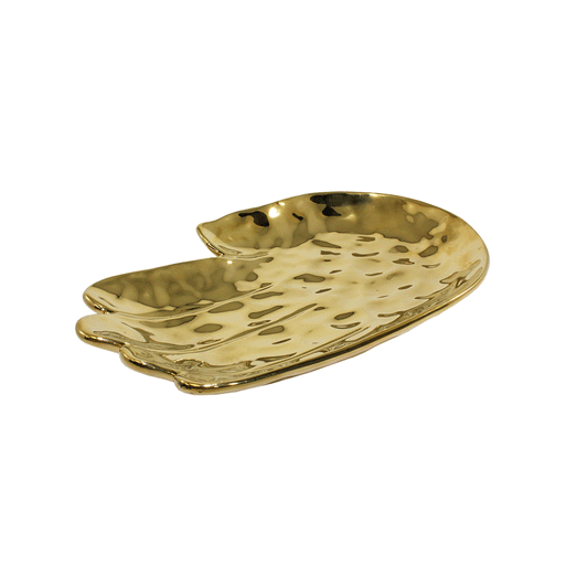 Large Gold Metal Hand Tray
