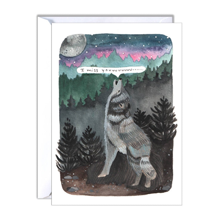 Wolf "I Miss Youuuuuu" Gift Card