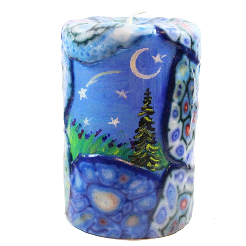 Quote Pillar Candle - "It's the wonder that's keeping the stars apart. I carry your heart. I carry it in my heart." E. E. Cummings - Candlestock.com