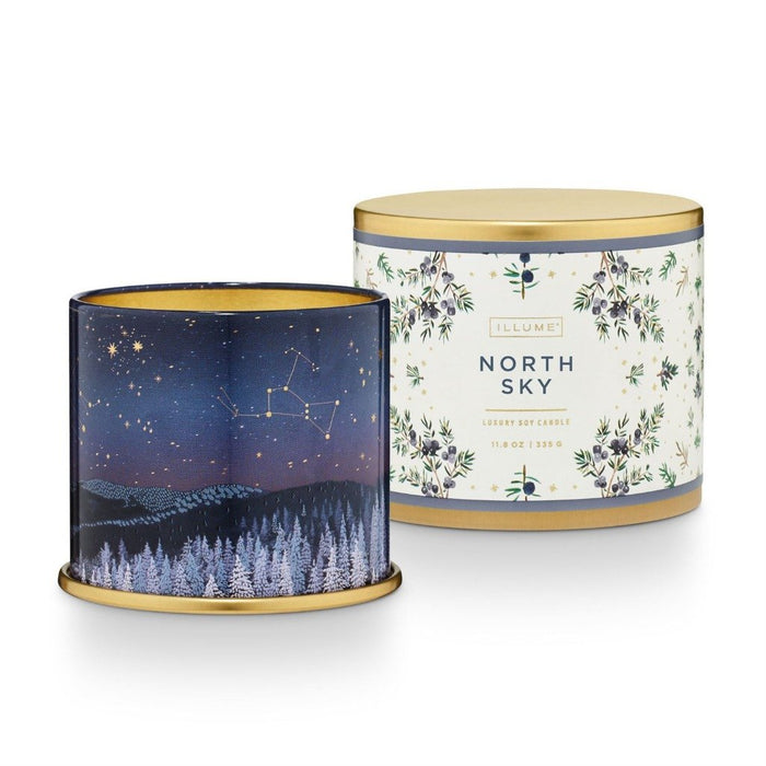 Illume Soy Wax North Sky Scented Tin Candle - 11.8 oz - Pair