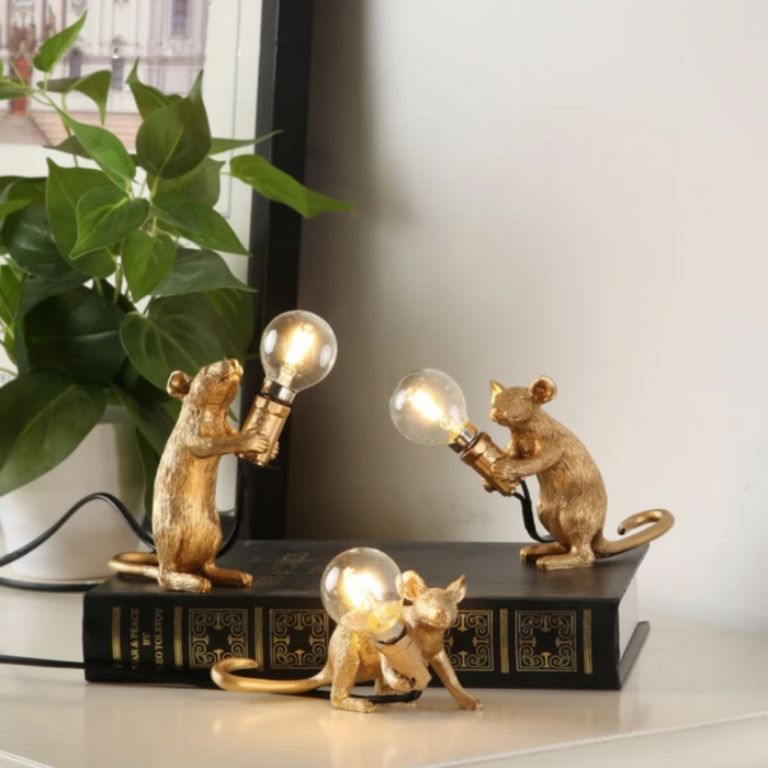 Gold Mouse Night Light