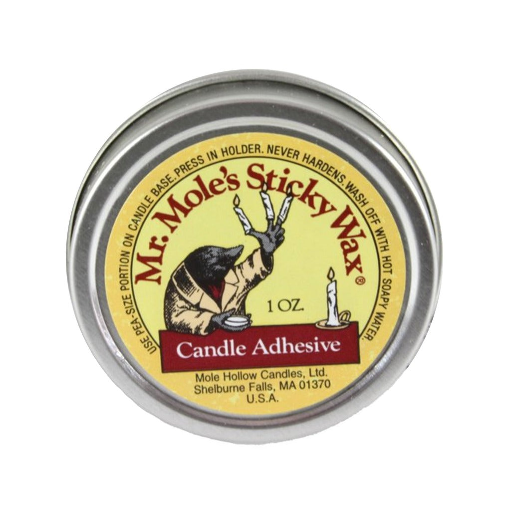 Let your candles stand tall with this candle adhesive sticky wax. Use it on taper candles and taper holders to keep your candles in place. - candlestock.com