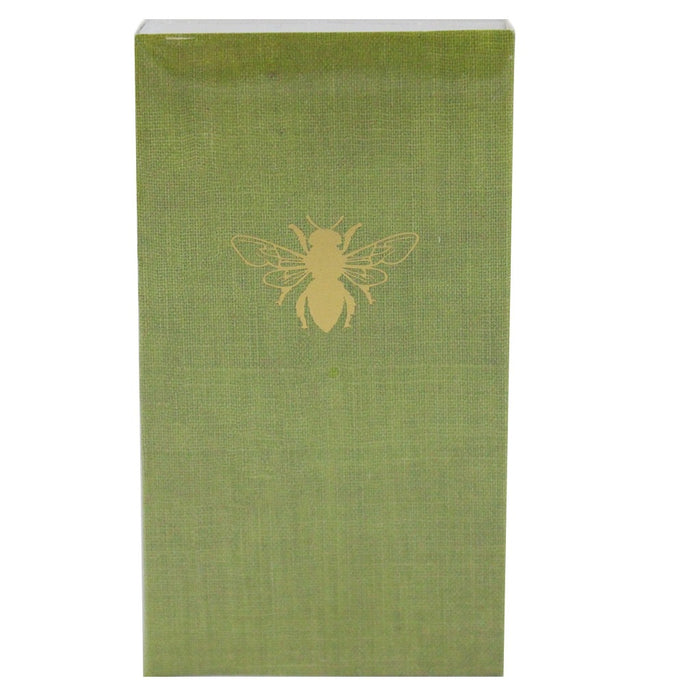 Moss Green With Gold Beehive And Bee Matches - Candlestock.com