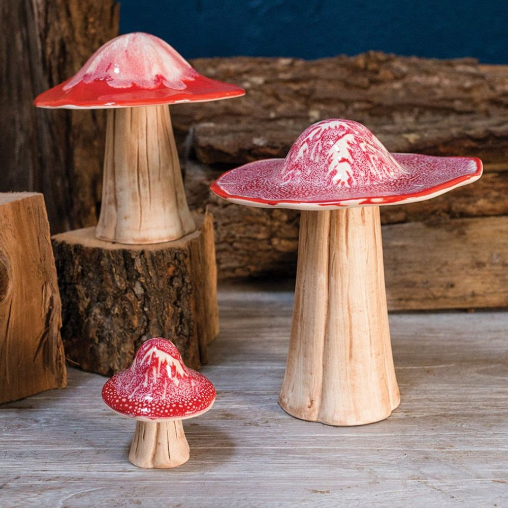 Dinah Ceramic Decorative Mushrooms