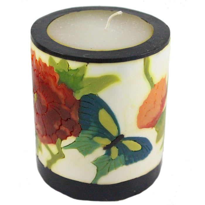 Medium Inlay Pillar Candle - Candlestock.com