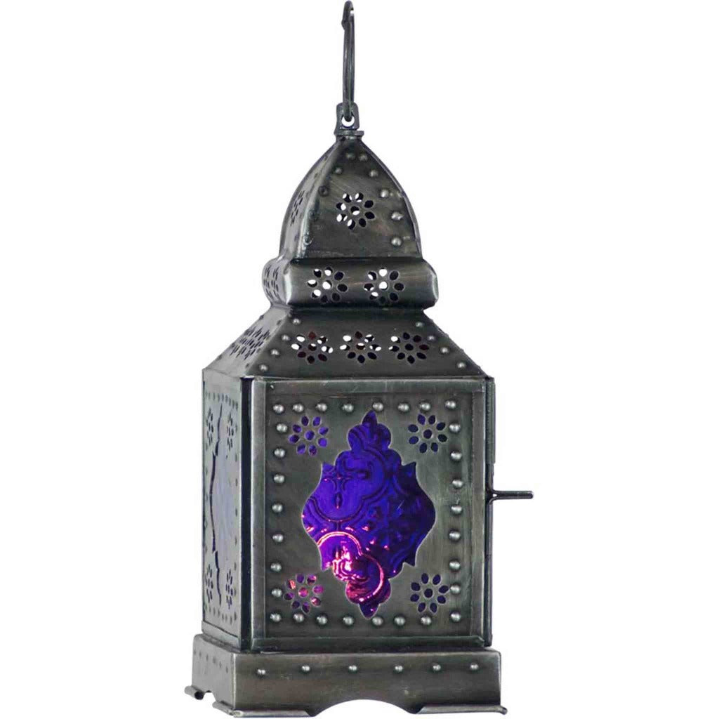 Hanging Purple Temple Tea Light Candle Lantern - Candlestock.com