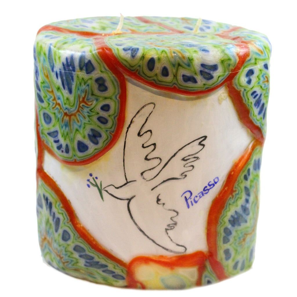Painted Oval Veneer Quote Candle - "Everything you can imagine is real." Picasso - Candlestock.com