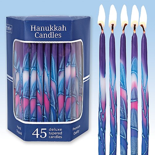 Multi Colored Hanukkah Candles