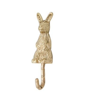 Mini Brass Rabbit Wall Hook
