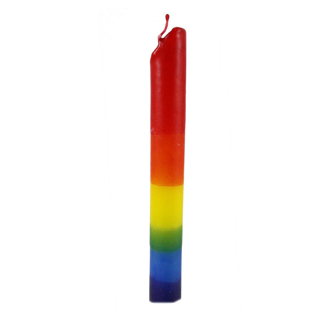 Rainbow Hand-Dipped Drip Candle - Candlestock.com