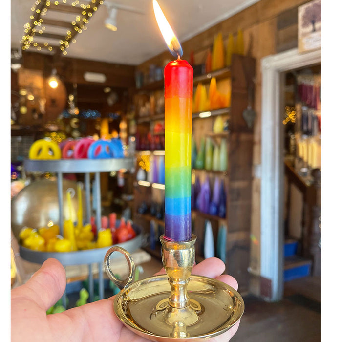 Rainbow Chime Spell Candle - 1/2 inch Taper Candle