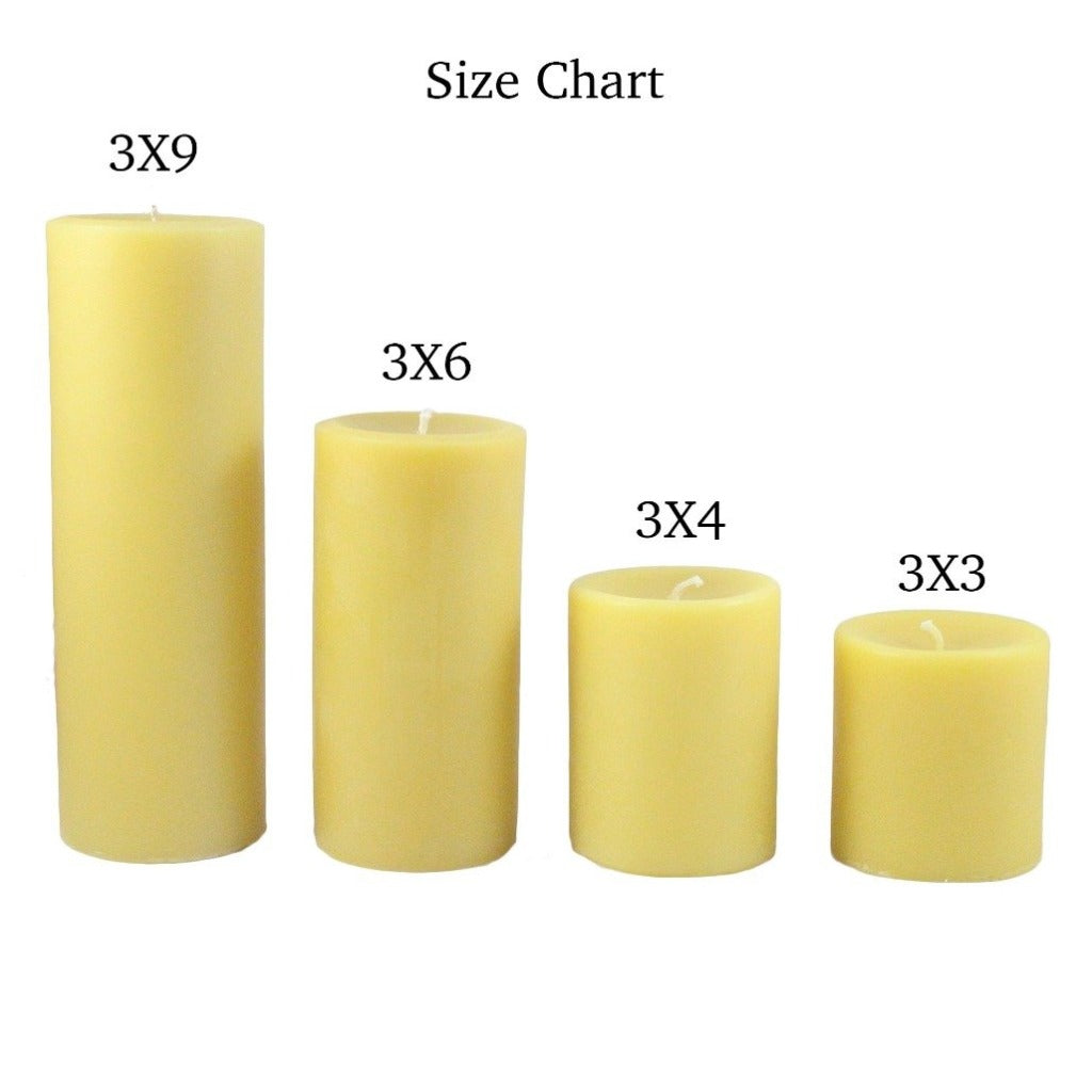 Discover the right round top pure beeswax pillar candle for your home decor. - Candlestock.com