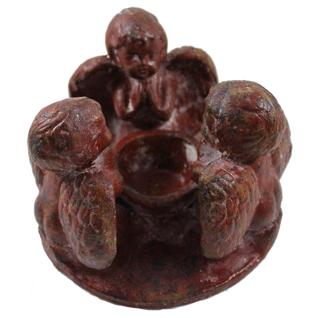 Pottery Circle Of Angels Tea Light Candle Holder - Candlestock.com