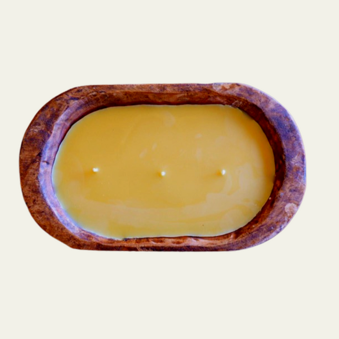 Beeswax Filled Wooden Bowls