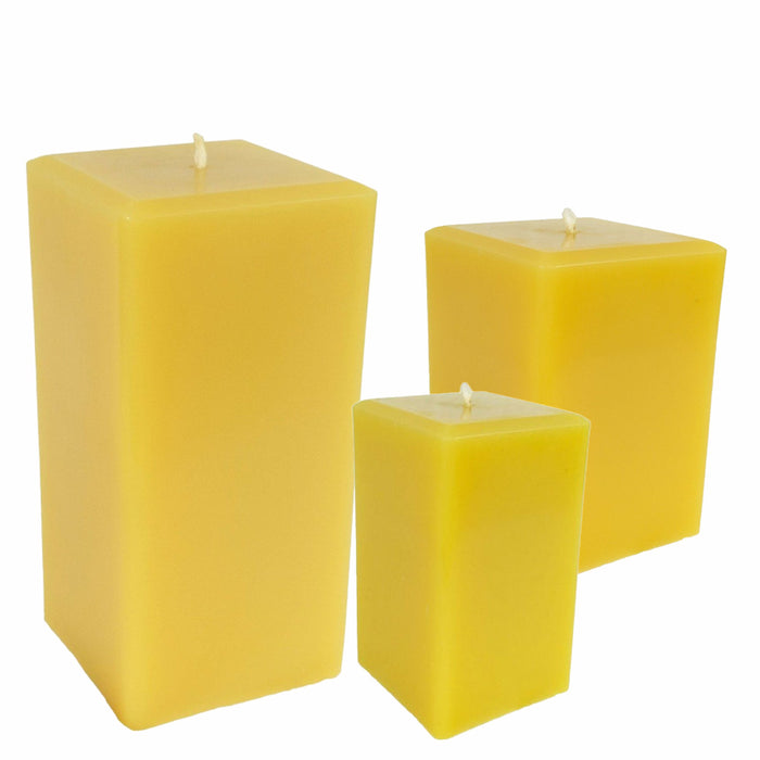 Beeswax Square Pillar Candle Sets
