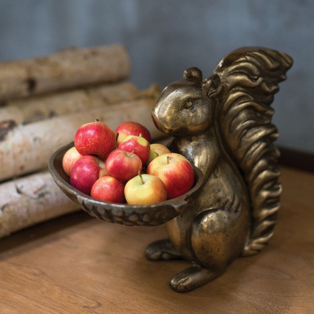 Bronze Squirrel Candle Holder