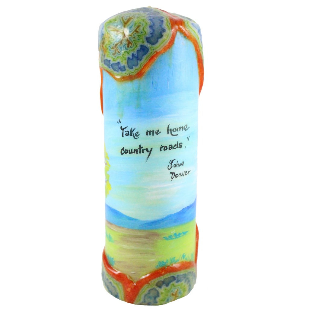 Quote Candle - "Take me home, country roads" John Denver - Candlestock.com