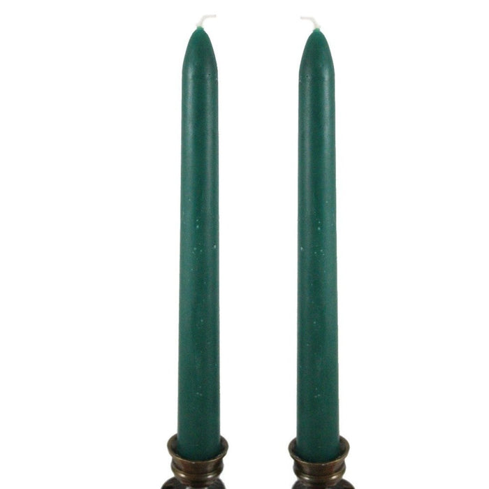 Beeswax Rounded Top Taper Candle Pair Teal - Candlestock.com