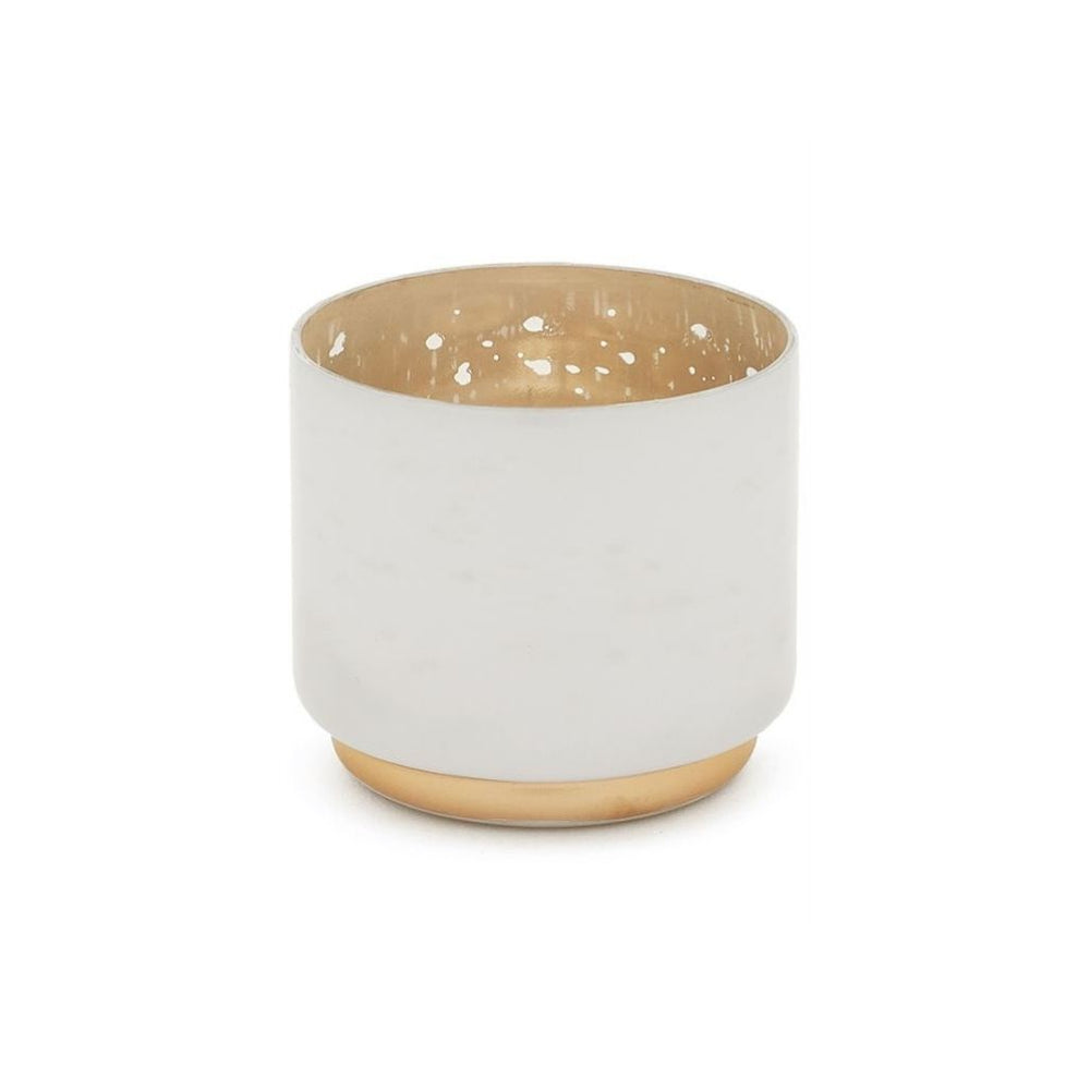 White Mercury Glass Tea Light Candle Holder