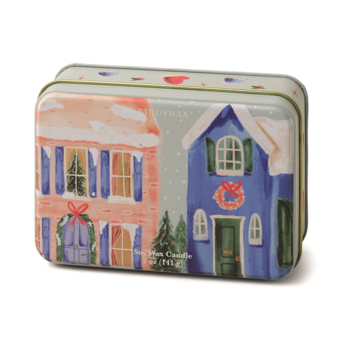 Paddywax Illustrated Tin Scented Jar Candle - 5 Ounce Holiday Collection Candles