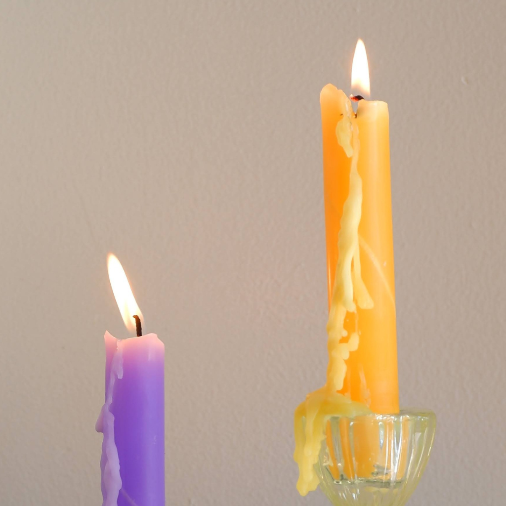 Yellow Dripping Candle - Candlestok.com